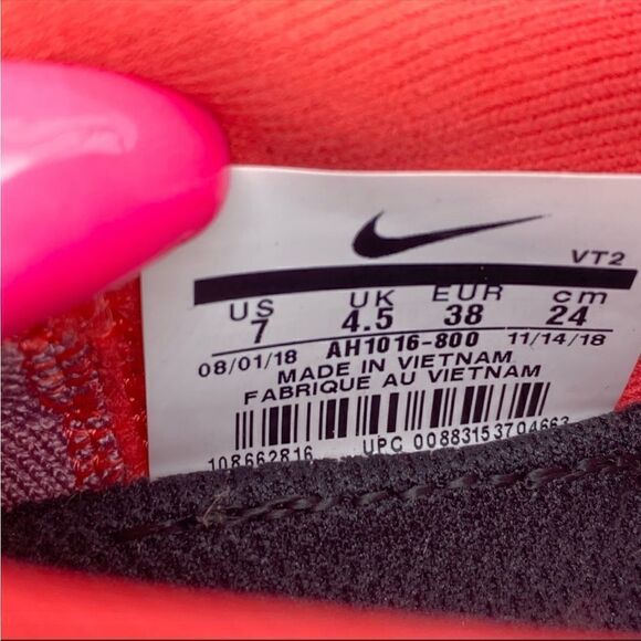 Nike Odyssey React 2 Flyknit Women’s Running Shoes Size 7  Ember Glow AH1016-800 - Picture 7 of 11